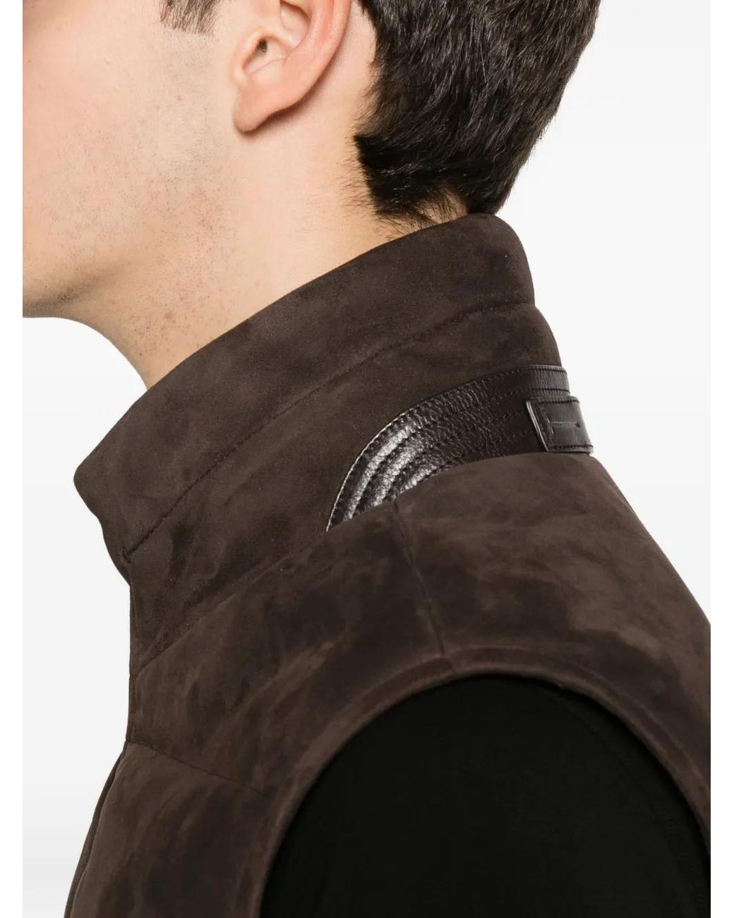 Tom Ford Brown Padded-Design Gilet for men