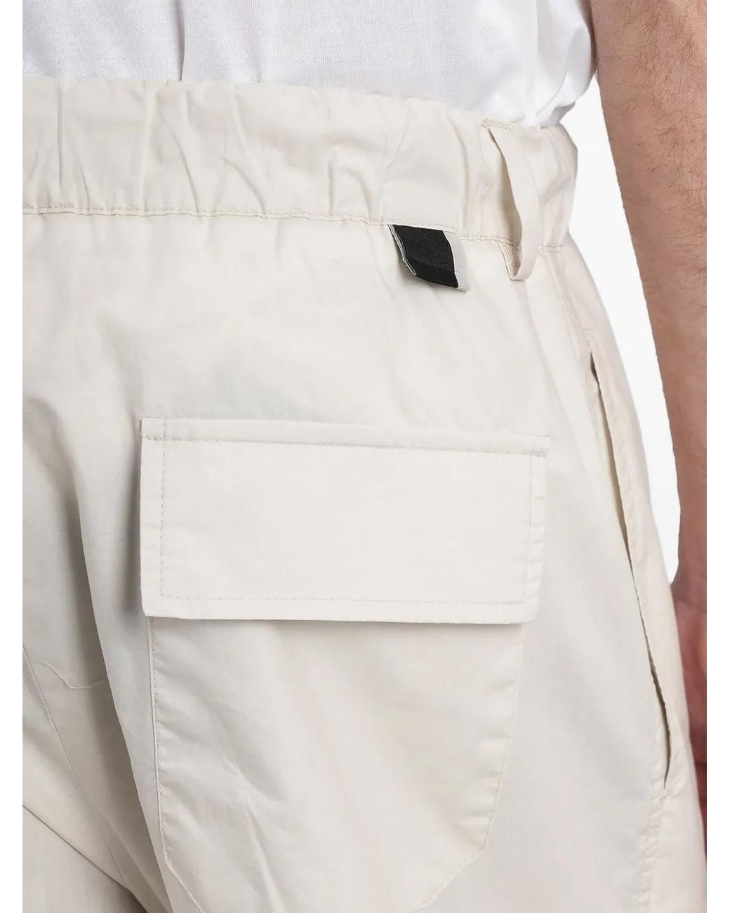 Low Brand White Drawstring-Waist Tapered Trousers for men