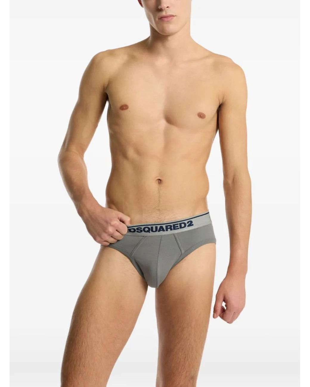 DSquared² Basic Slip Mit Logo-Bund in Gray für Herren