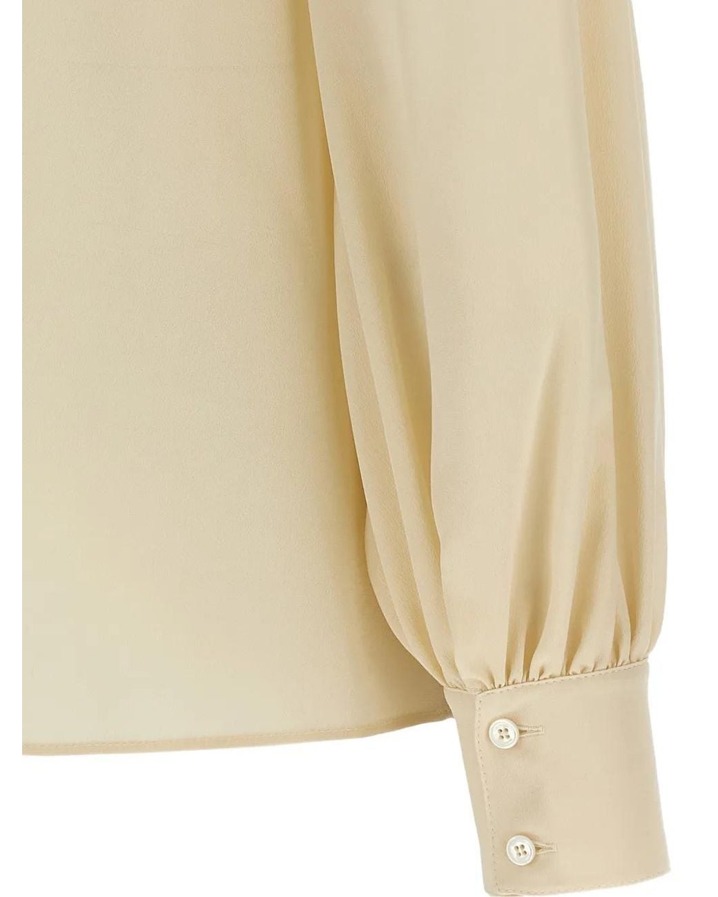 Valentino Garavani Natural Bow-Detail Button-Fastening Shirt
