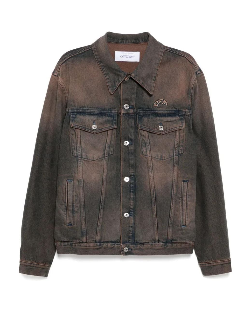 Off-White c/o Virgil Abloh Black Overdyed Denim Skate Jacket for men