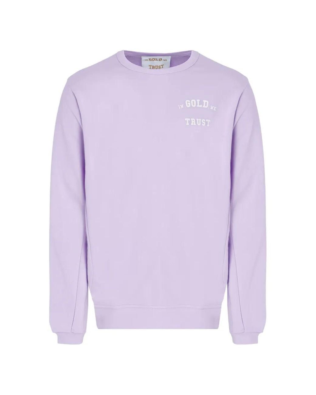 In Gold We Trust Purple The Slim 2.0 Logo-Print Sweater for men