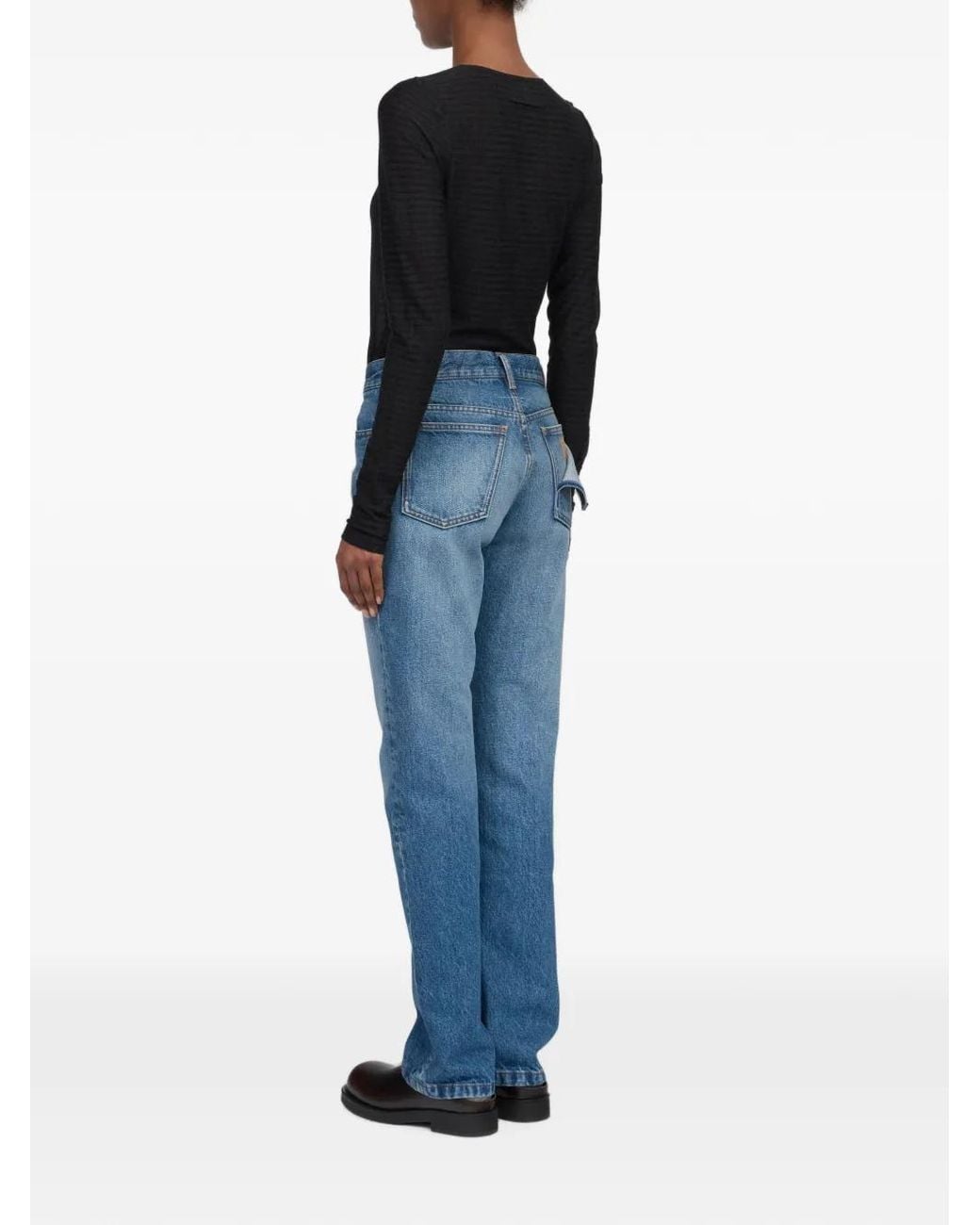 MM6 by Maison Margiela Blue Double Back Pocket Denim Jeans