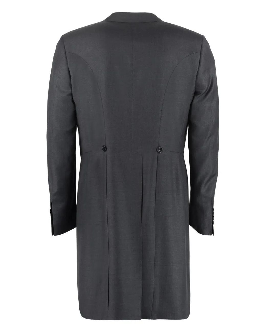 Canali Black Single-Breasted Long-Sleeve Jacket for men