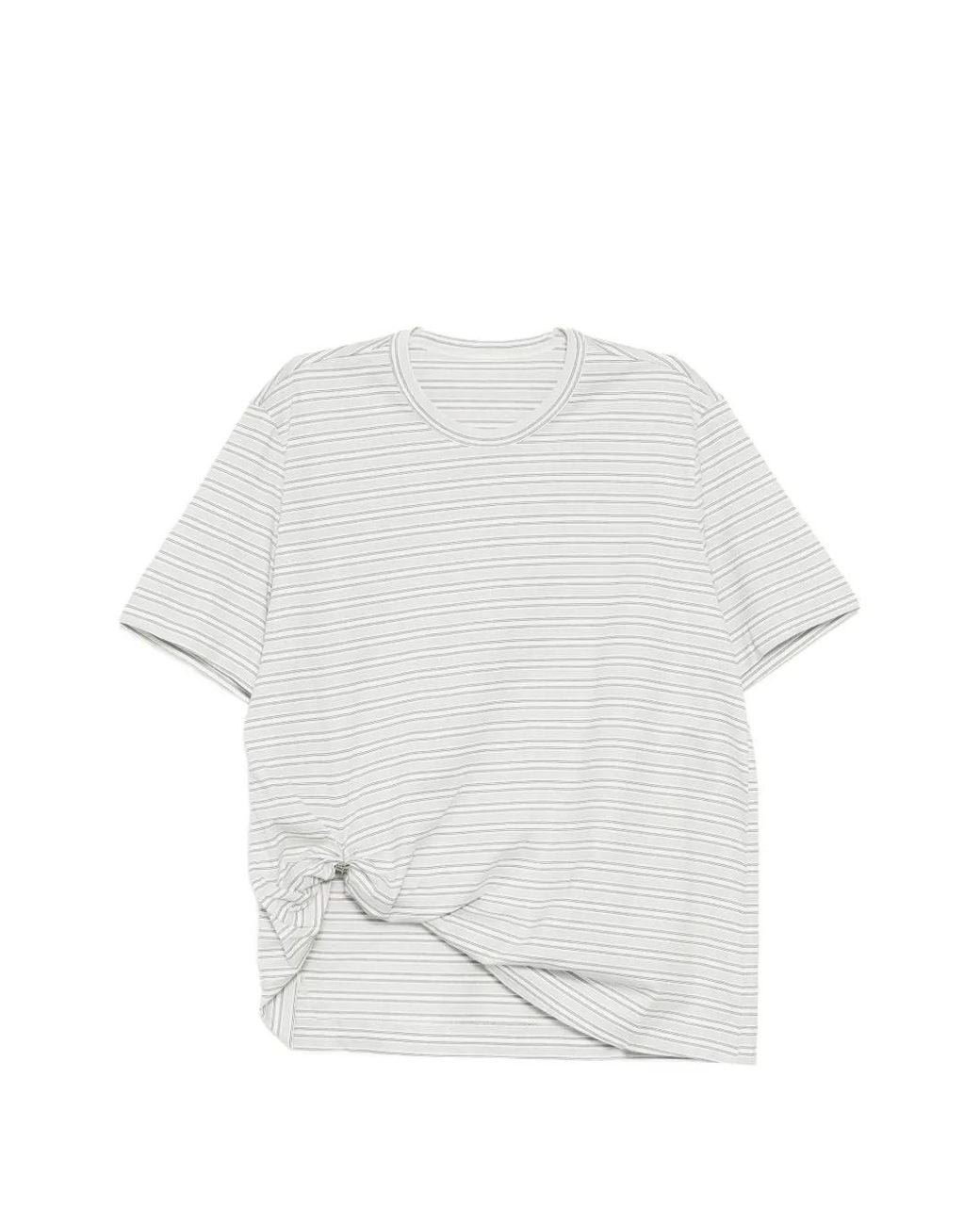 JNBY White Striped T-Shirt