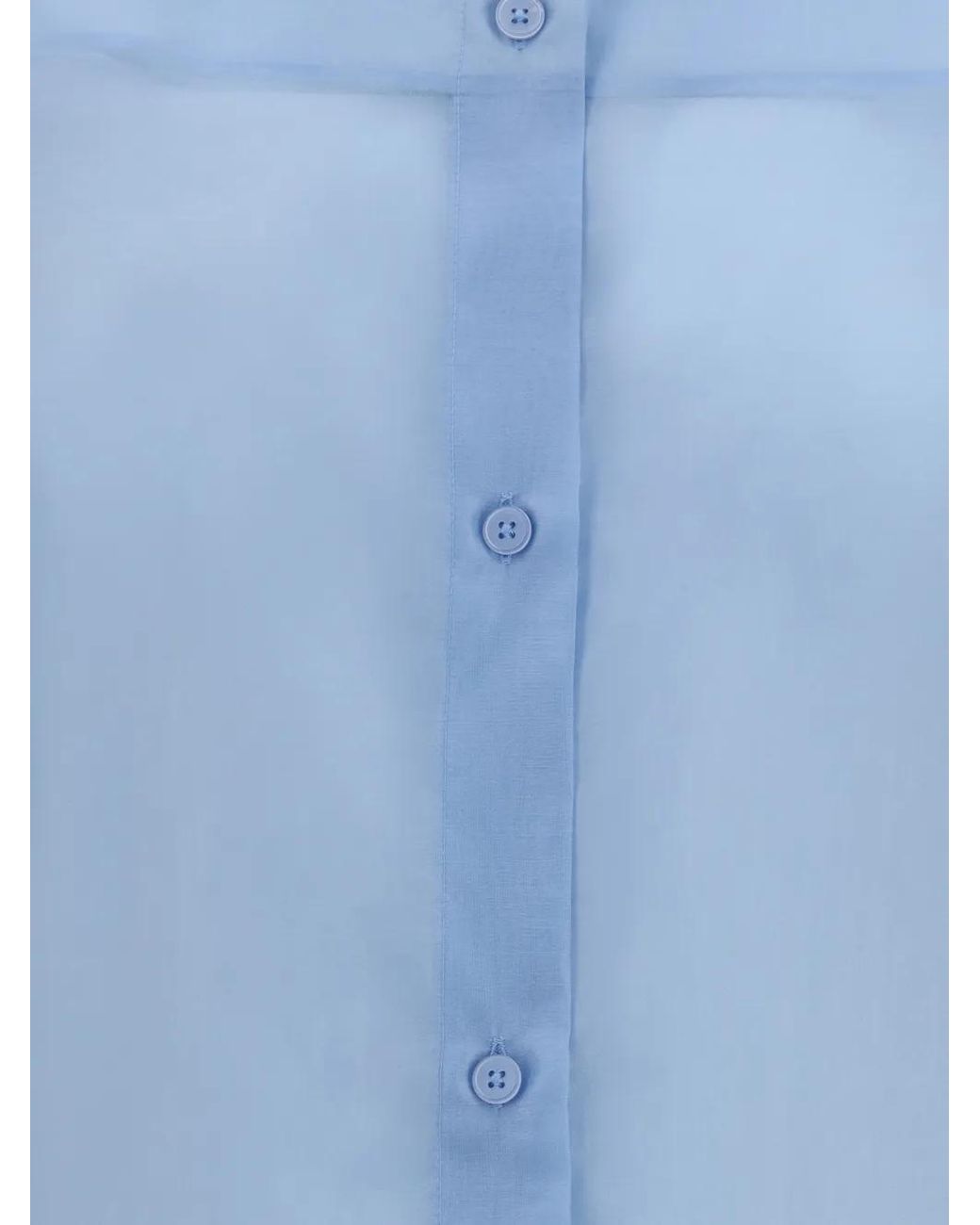 Thelatest Blue Codie Sheer Button-Down Shirt