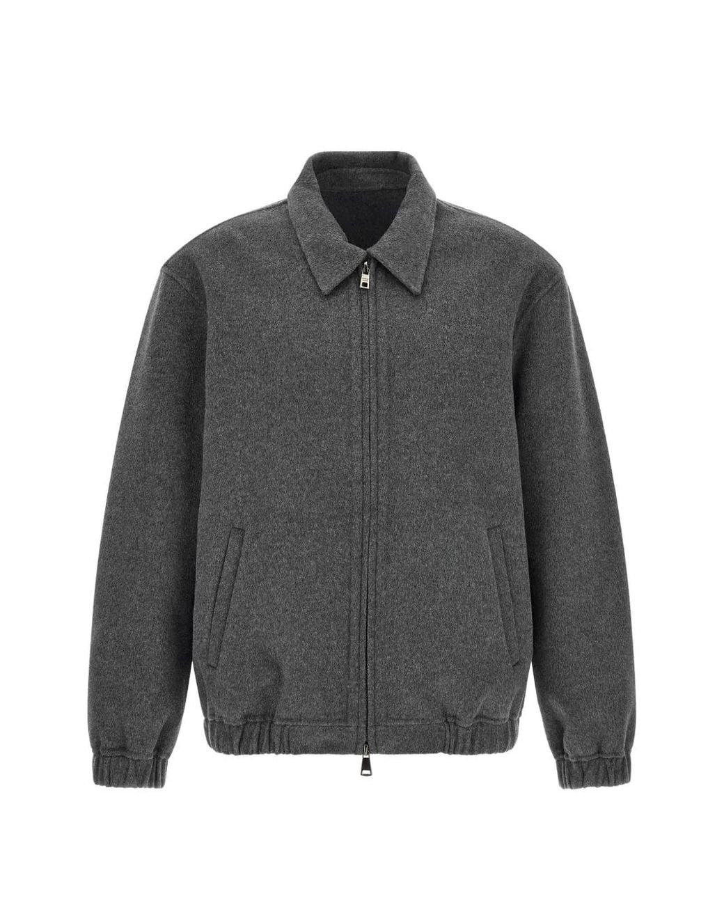Giorgio Brato Gray Zip-Up Wool-Blend Jacket for men