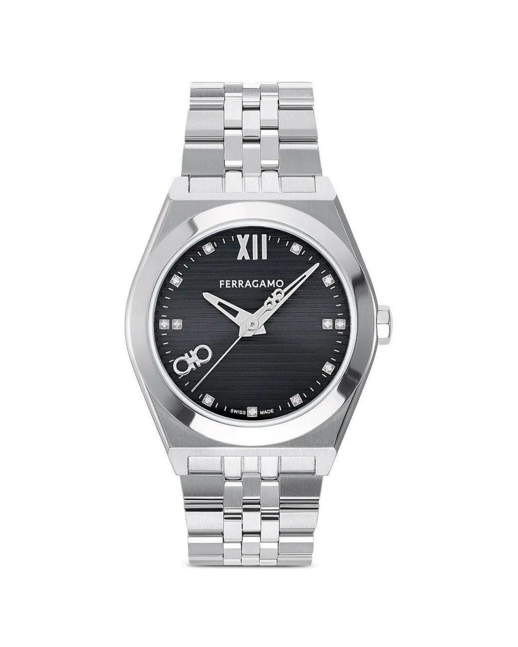 Ferragamo Gray Montre Vega 40 Mm for men