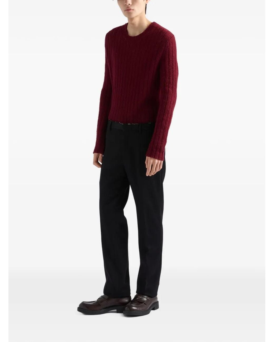 Prada Black Wool Pants for men