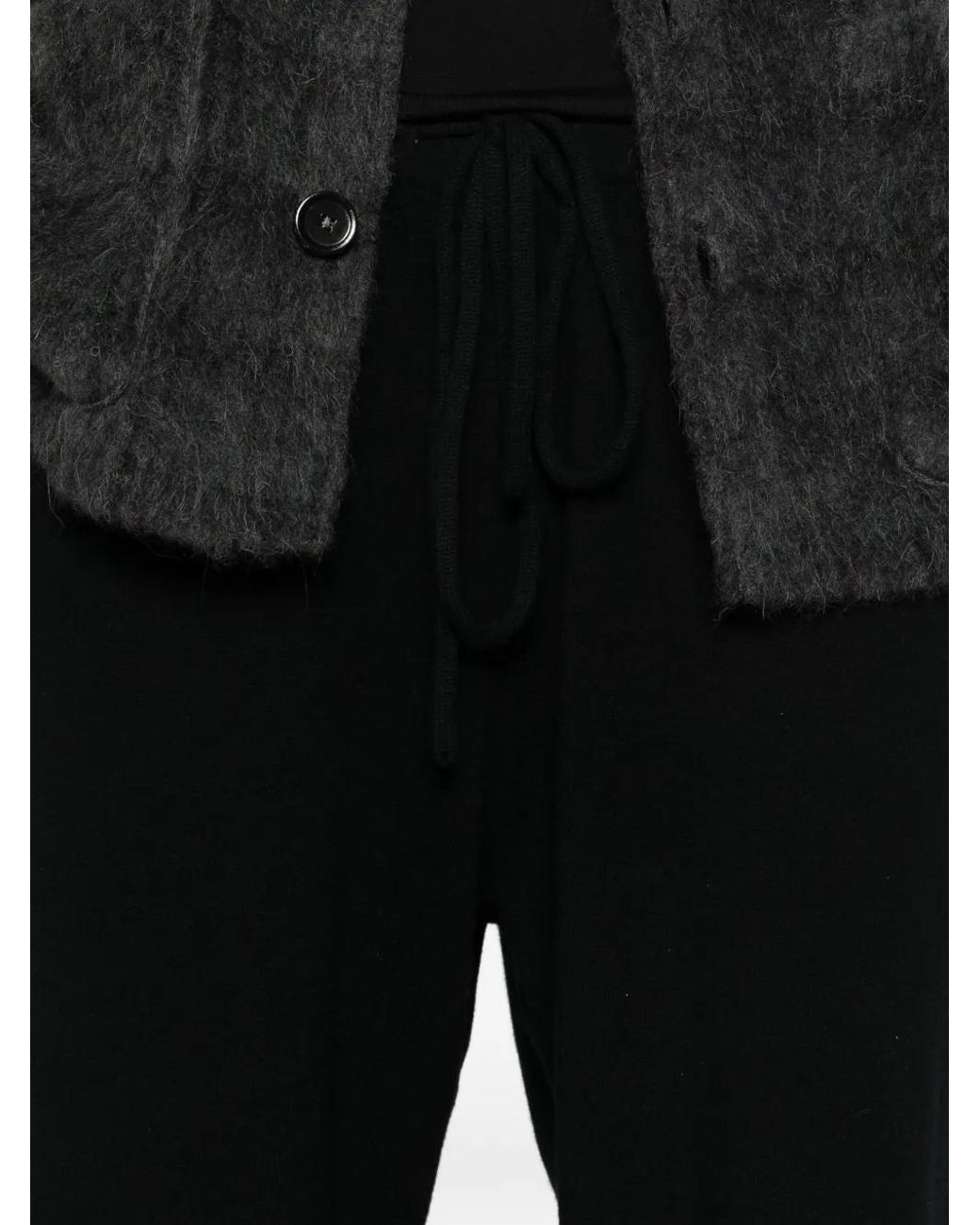 Extreme Cashmere Black Nº462 Slouch Drawstring-Waist Trousers