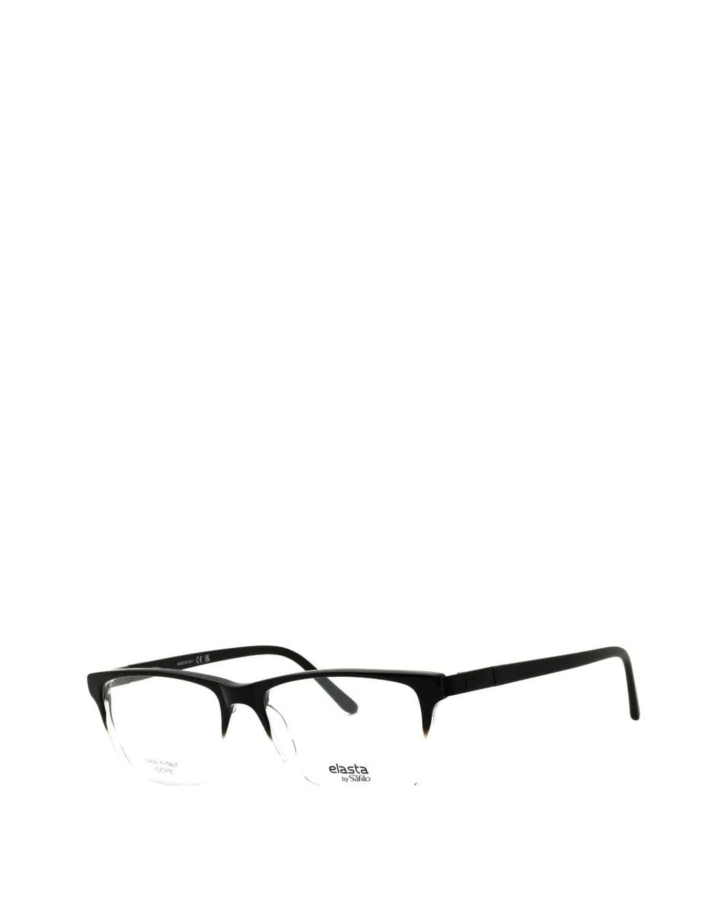 Elasta White Rectangle-Frame Glasses for men