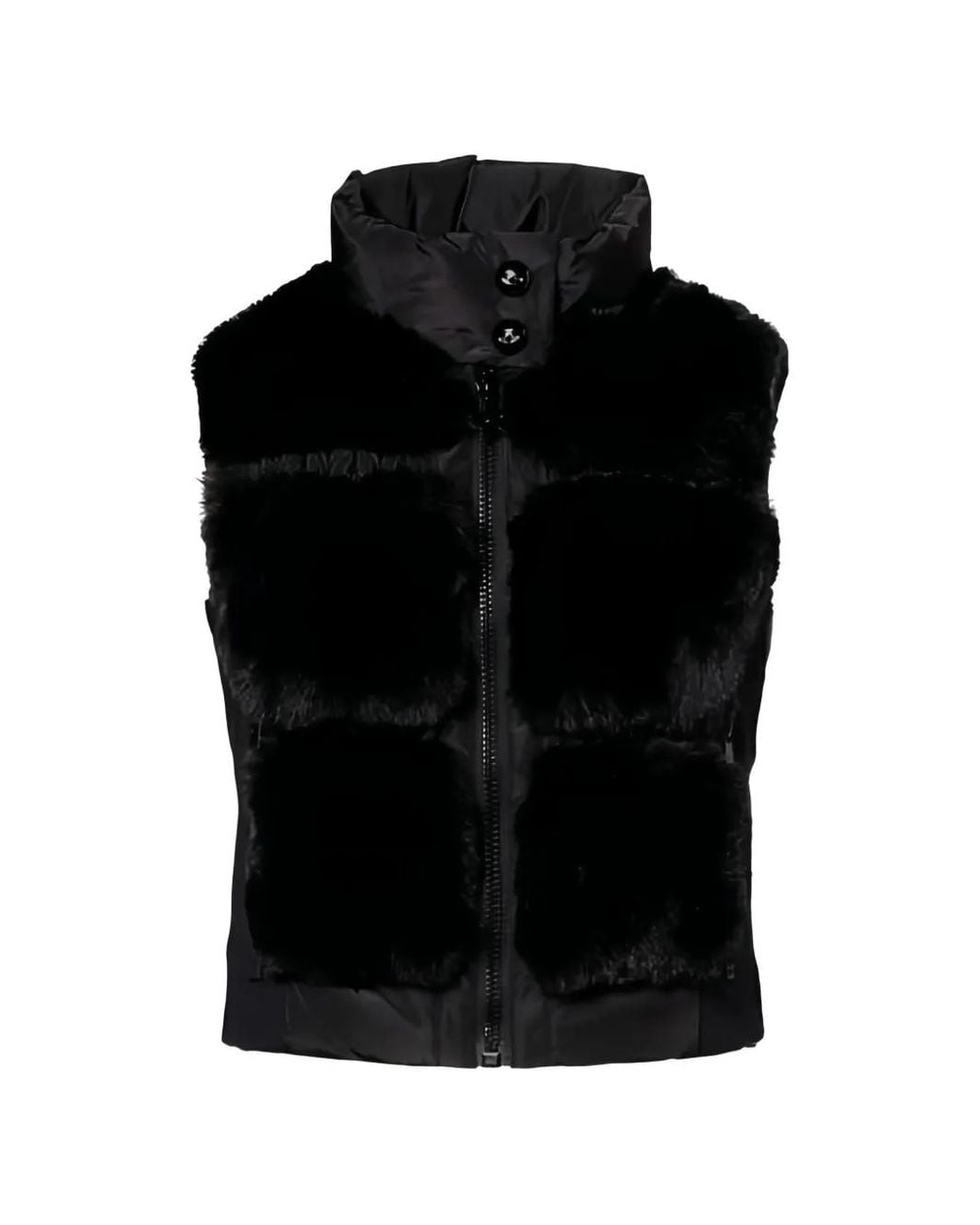 Goldbergh Black Faux-Fur Panelled Gilet