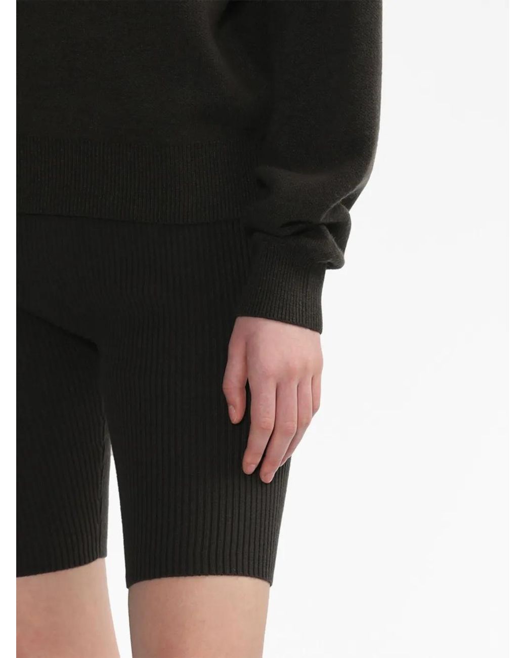 Fear Of God Black Ribbed Stretch Cotton-Blend Shorts
