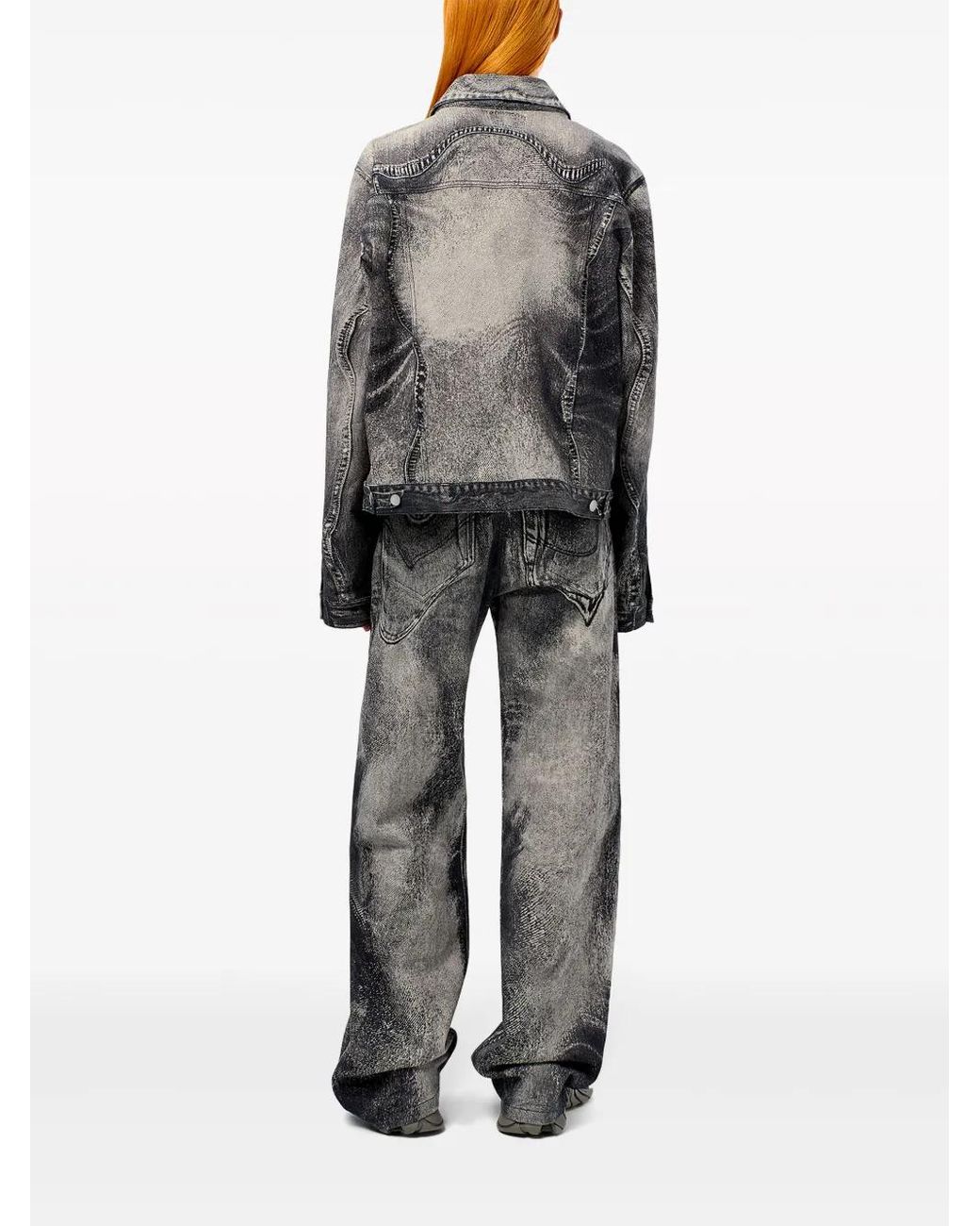 CAMPERLAB Gray Abstract-Pattern Jeans