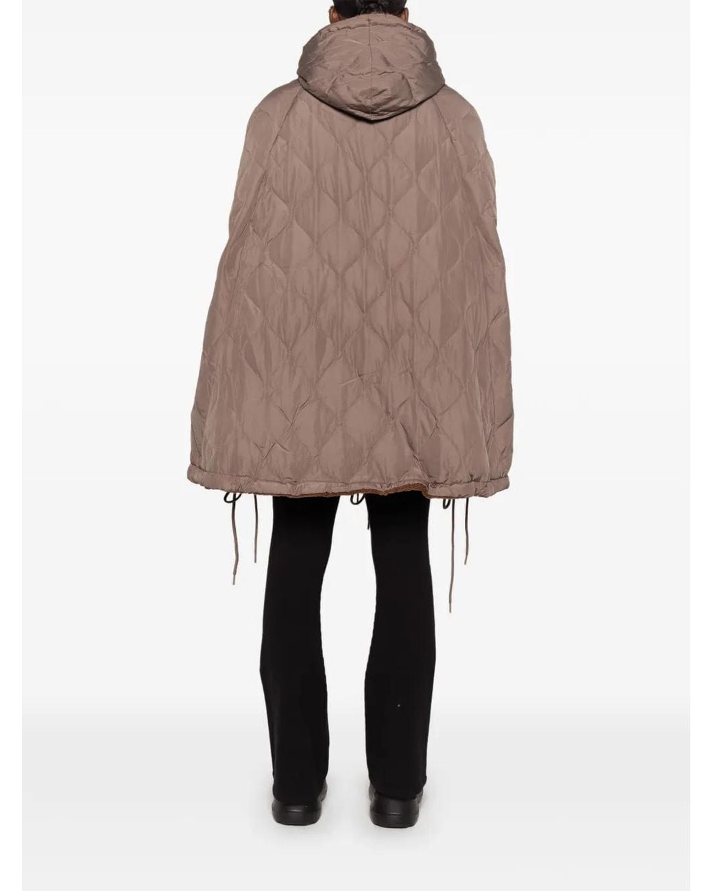 Taion Brown Quilted Hooded Jacket