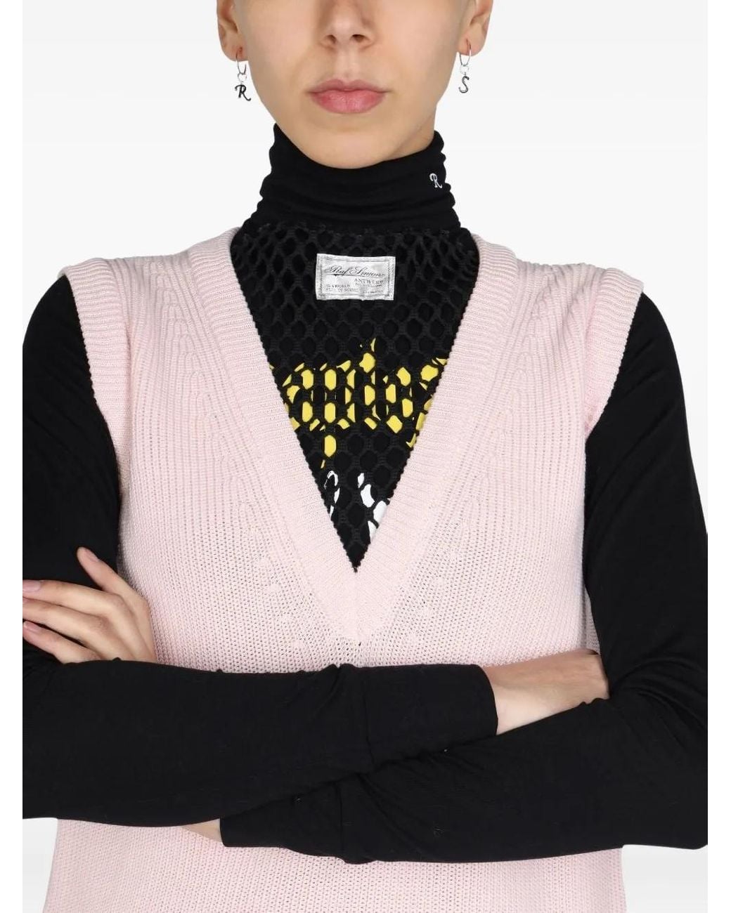 Raf Simons Pink V-Neck Vest