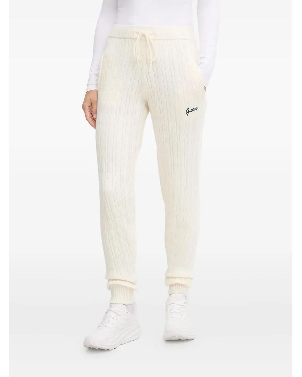 Pantalones De Chándal De Punto De Ochos Guess de color White