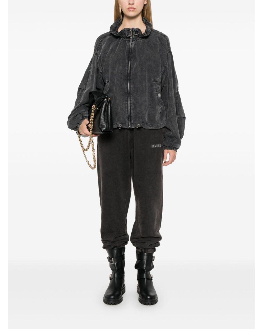 Isabel Marant Plume Denim Jacket in Black | Lyst