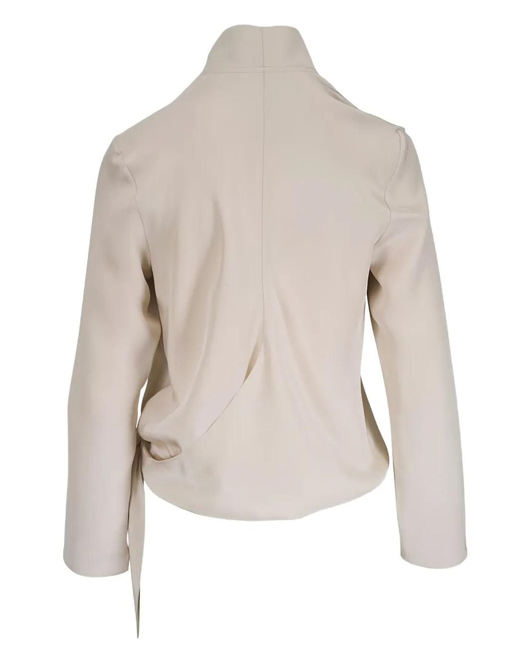 Peter Cohen Natural Tie Wrap Silk Blouse