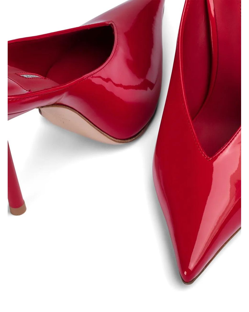 Le Silla Red Clivage Heeled Mules