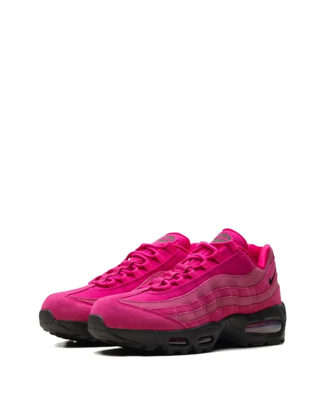 Nike Pink Air Max 95 Suede Sneakers for men