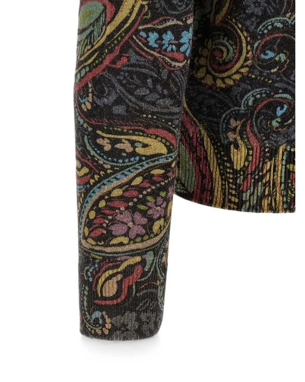 Etro Black Paisley Sweater for men