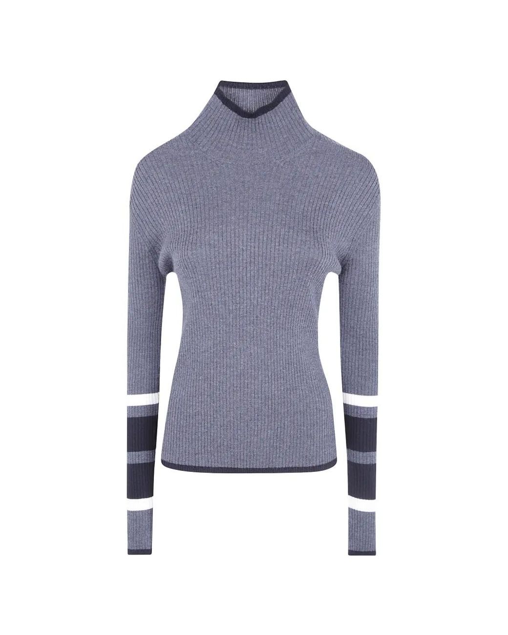 Pull Côtelé À Col Roulé Mantu en coloris Blue