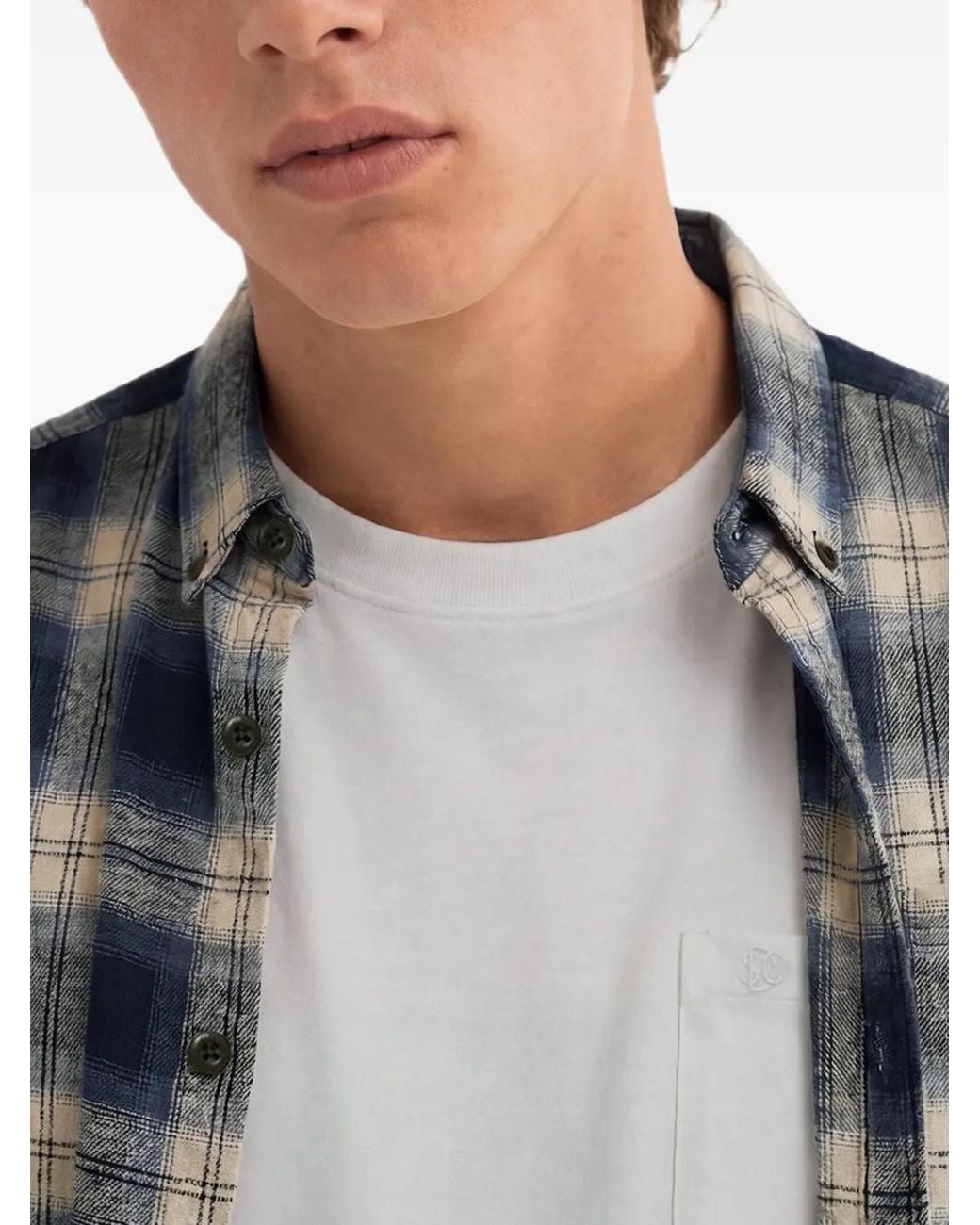 Superdry Gray Check Cotton Shirt for men