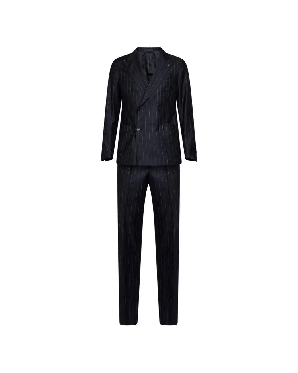 Tagliatore Blue Pinstriped Double-Breasted Suit for men