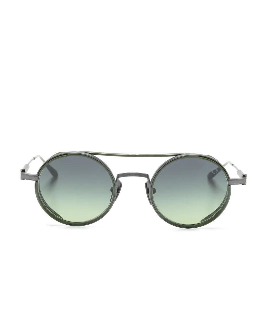 Akoni Metallic Eres Round-Frame Sunglasses