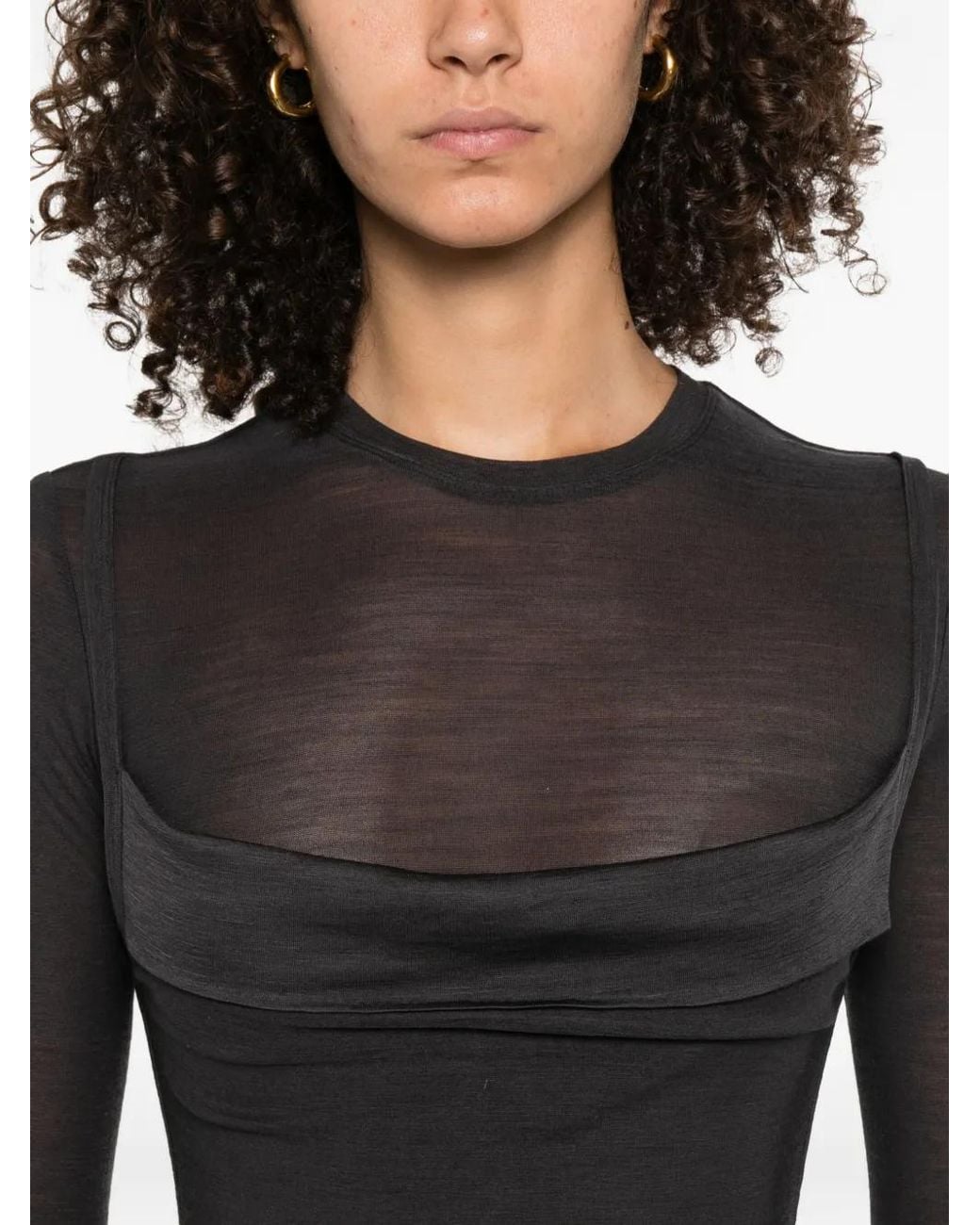 Nanushka Black Cowl-Neck Side-Split Maxi Dress