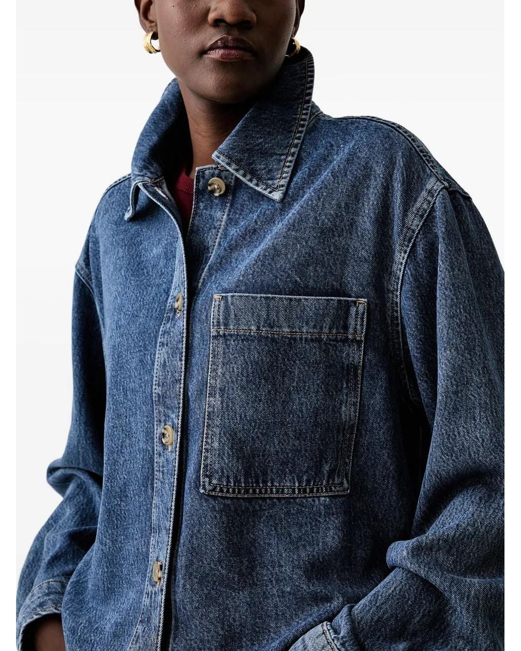Marc O' Polo Blue Patch-Pocket Denim Jacket