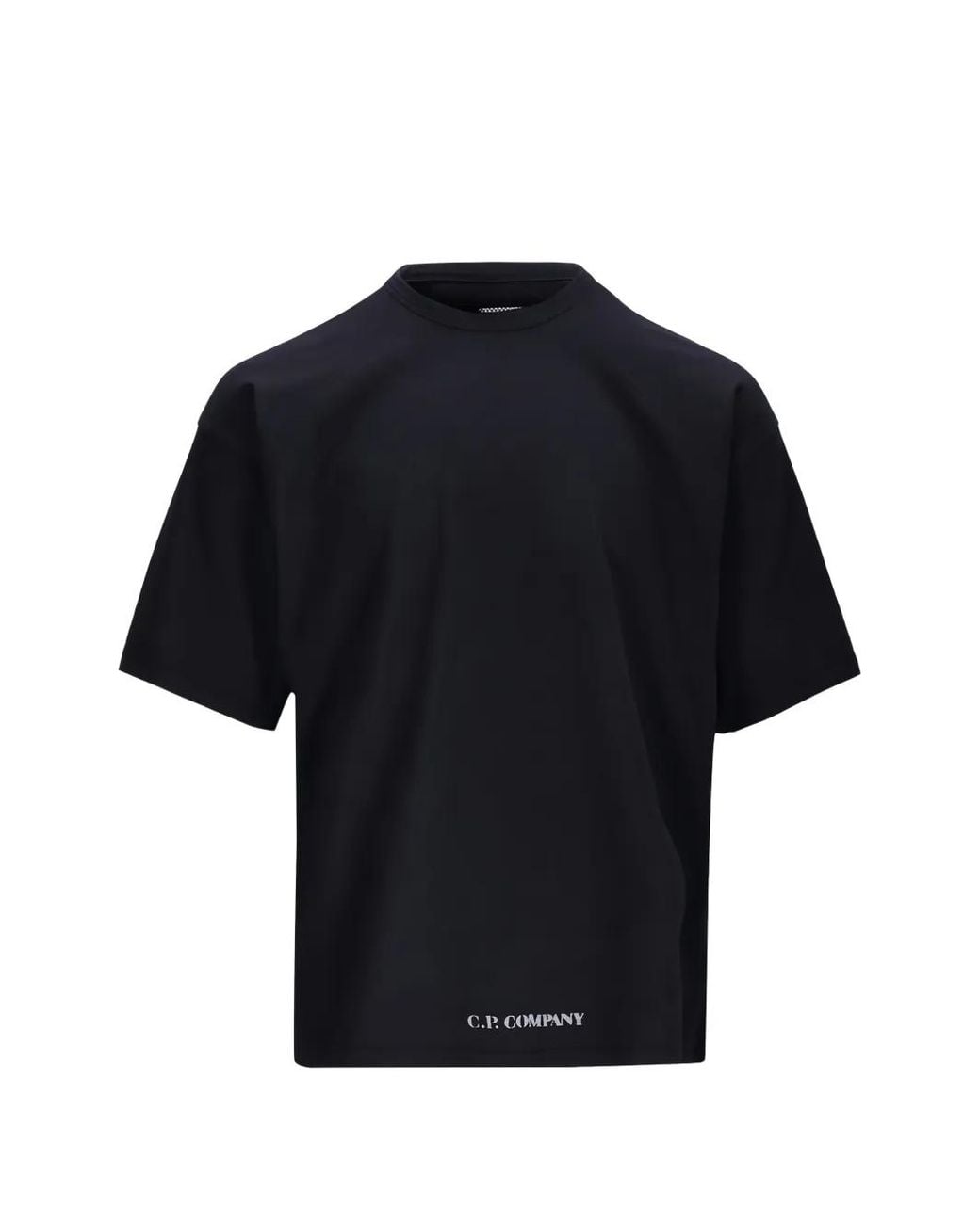 C P Company Blue 1020 Jersey Short Sleeve Stencil T-Shirt for men