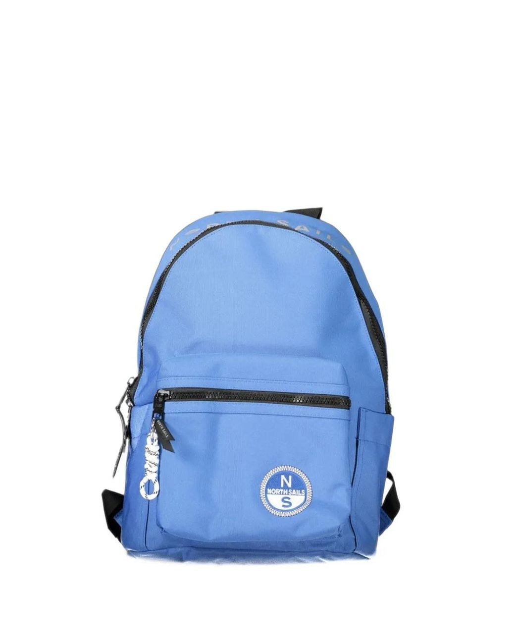 North Sails Blue Logo-Patch Zip-Around Backpack for men