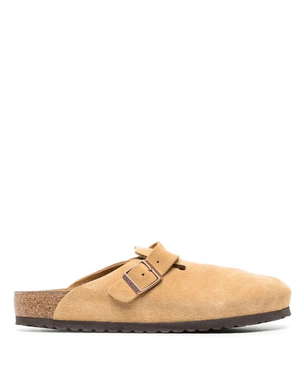 Birkenstock Natural Boston Suede Mules for men