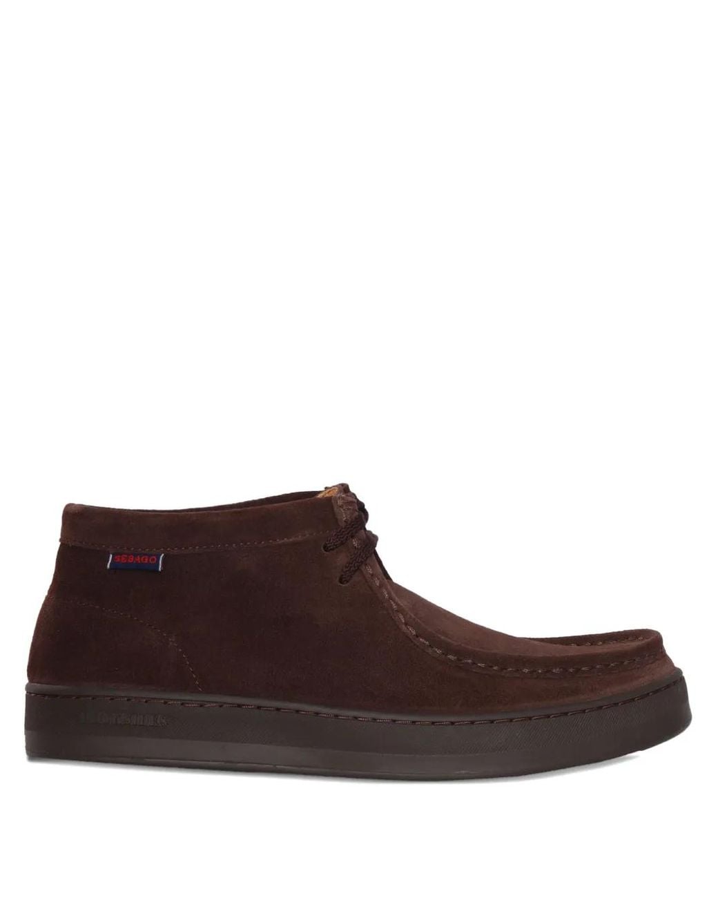 Sebago Brown Harper Mid Leather Boots for men
