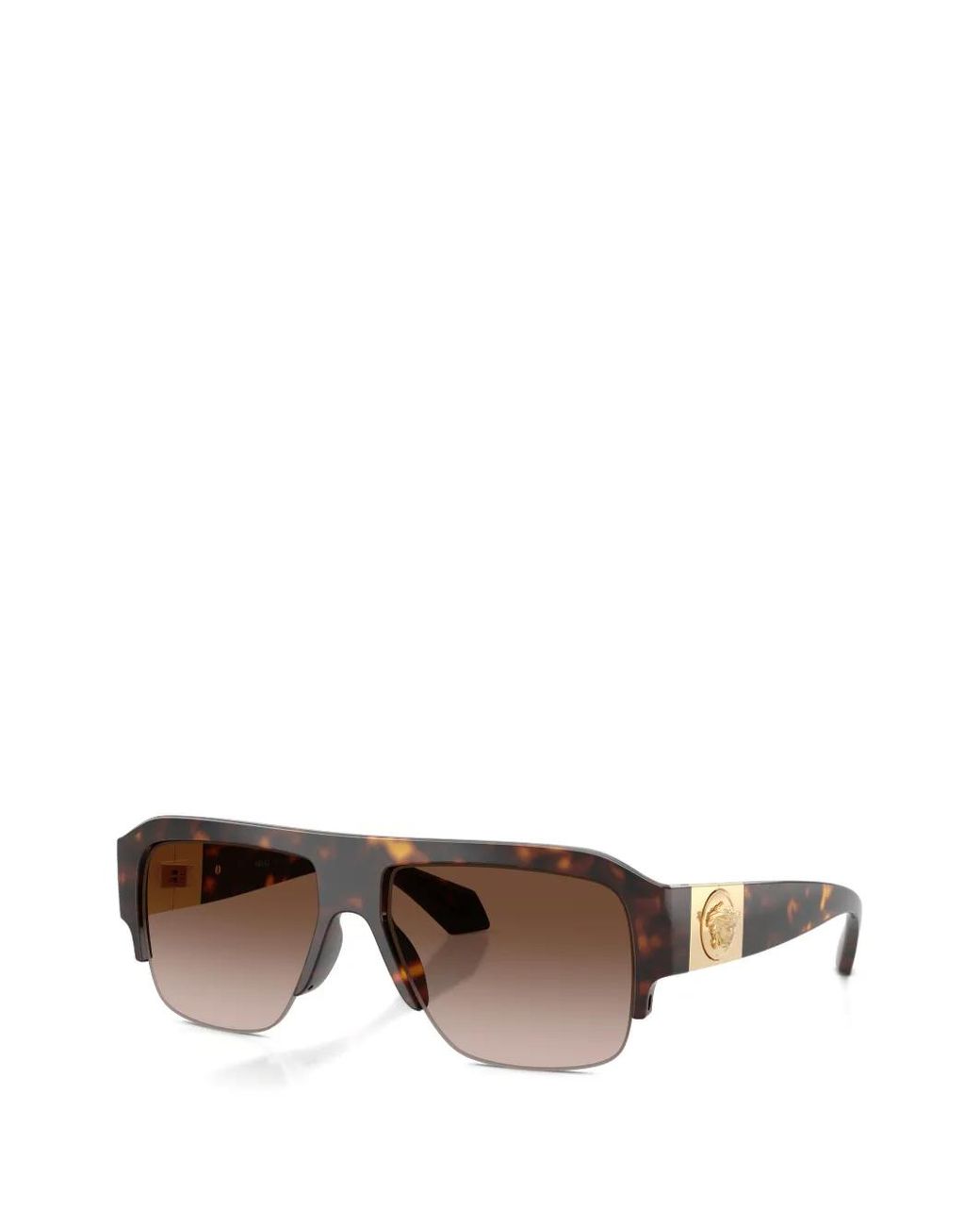 Versace Brown Vance Medusa Tortoiseshell-Effect Sunglasses for men