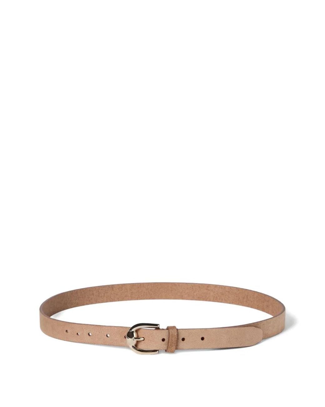 Brunello Cucinelli White Reversed Leather Belt for men