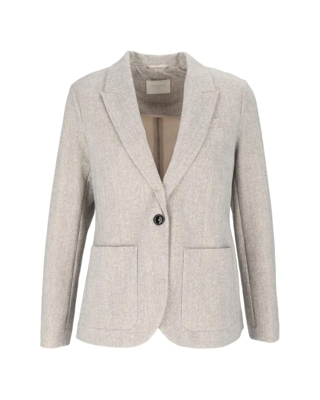 Circolo 1901 White Patch-Pocket Single-Breasted Jacket