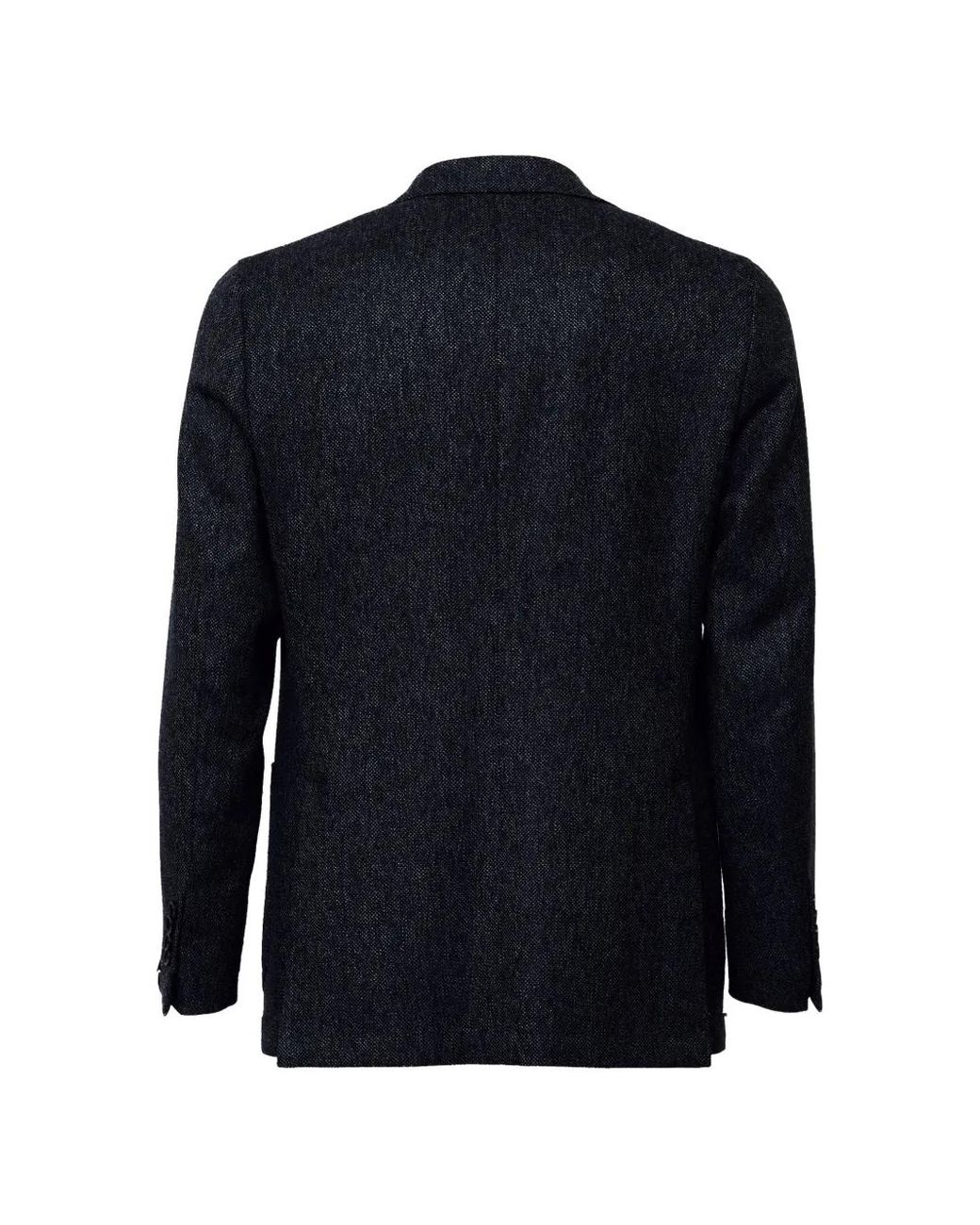 Sartorio Napoli Blue Micro-Pattern Wool Blazer for men