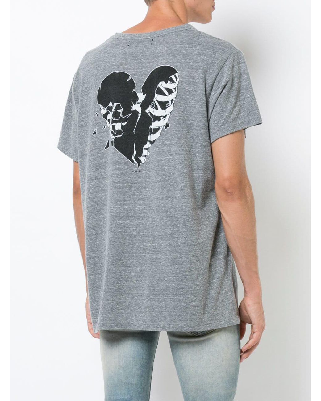 Amiri Cotton Lovers T-shirt in Grey 