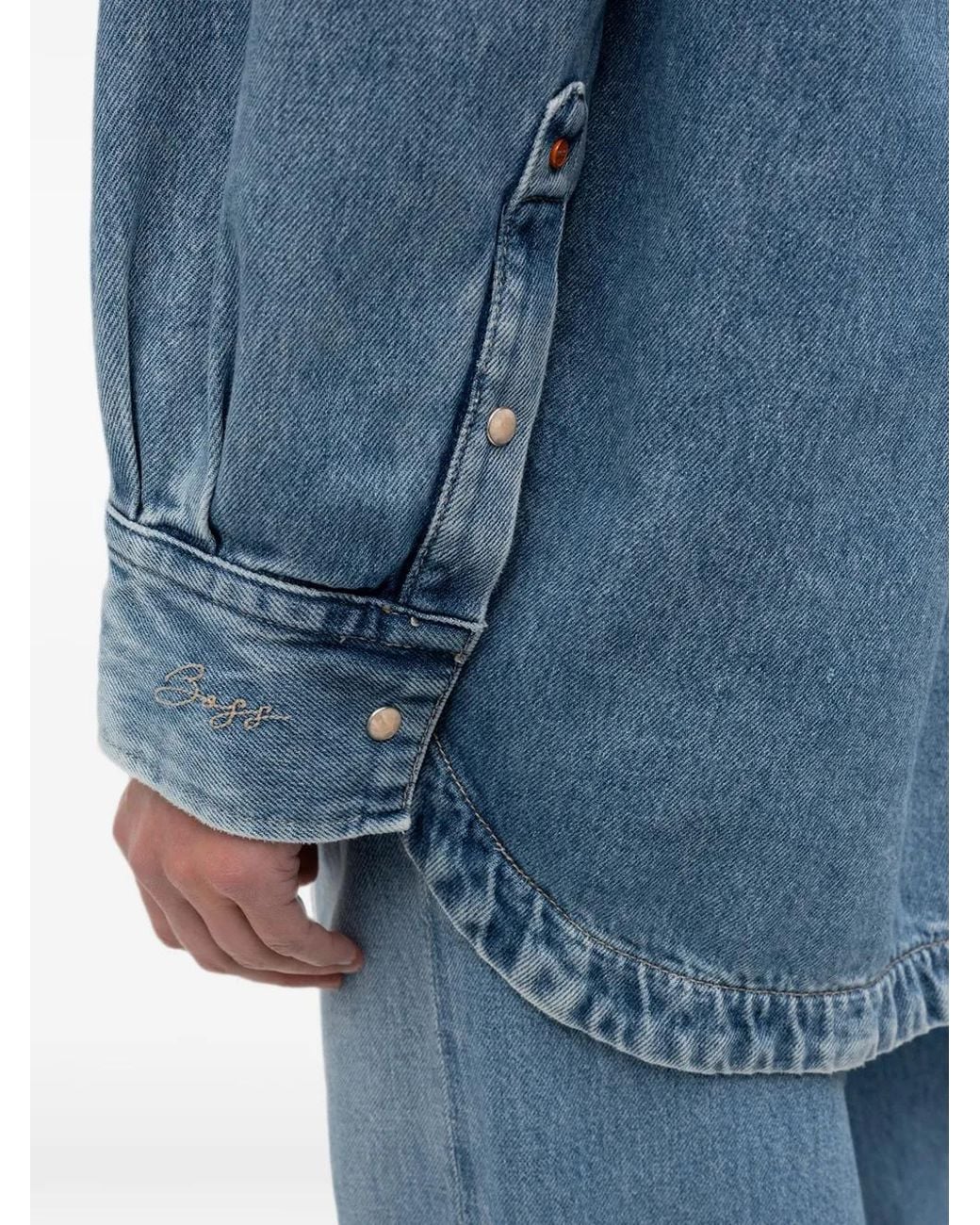Boss Blue Oversize-Fit Shirt