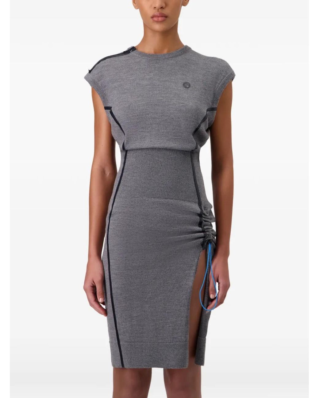 Coperni Gray Tech Merino Short Dress
