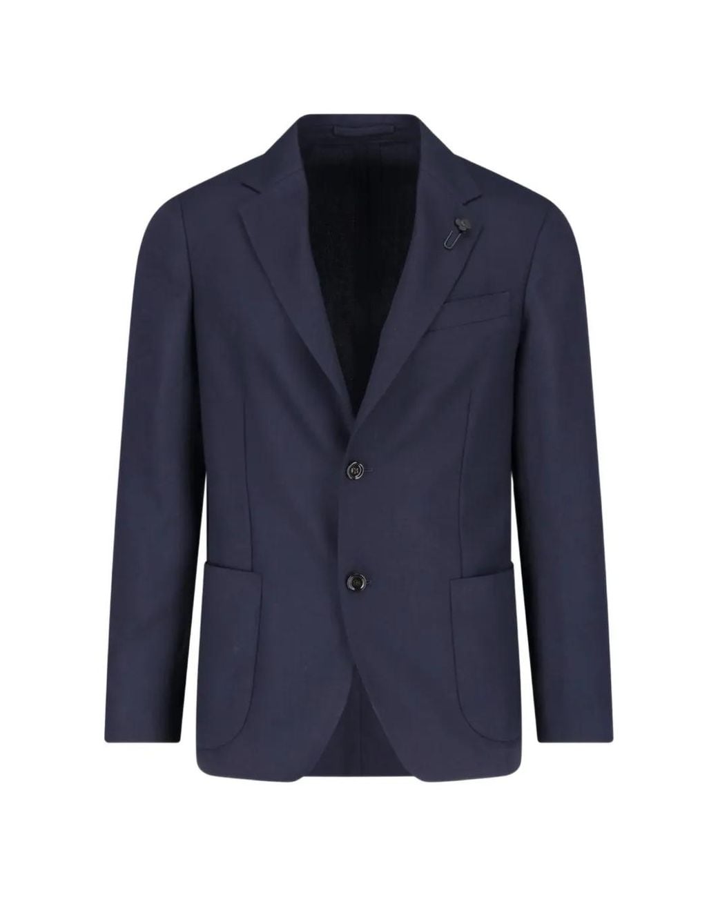 Lardini Blue Virgin Wool Blazer for men
