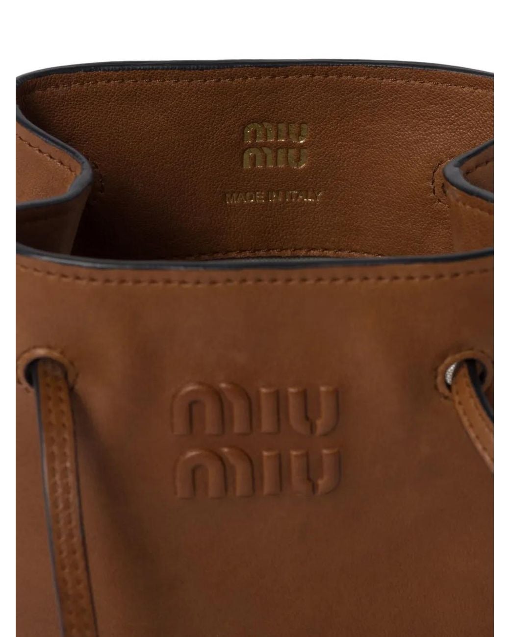 Miu Miu Brown Nappa-Leather Mini Bag