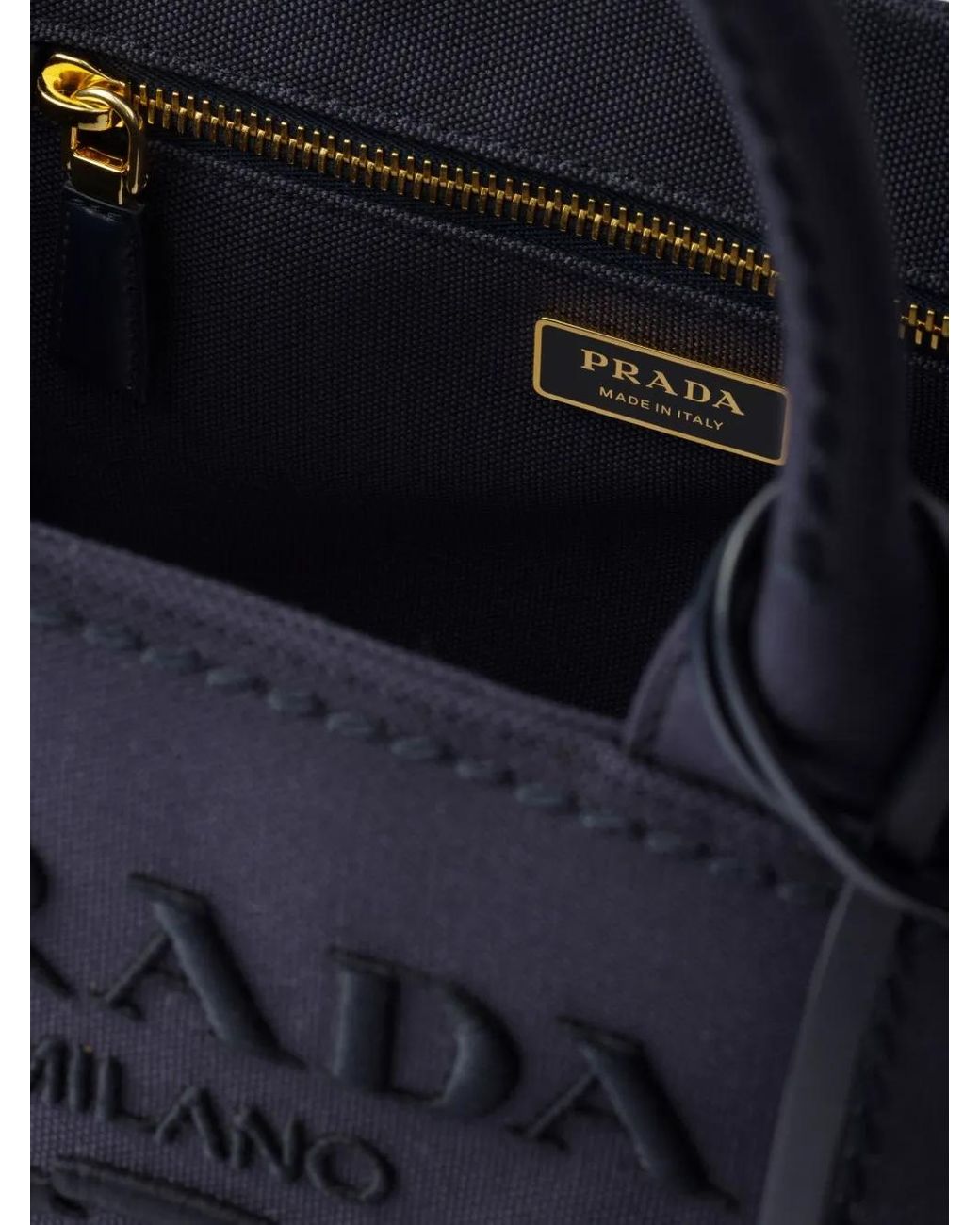 Prada Blue Small Jardinière Tote Bag