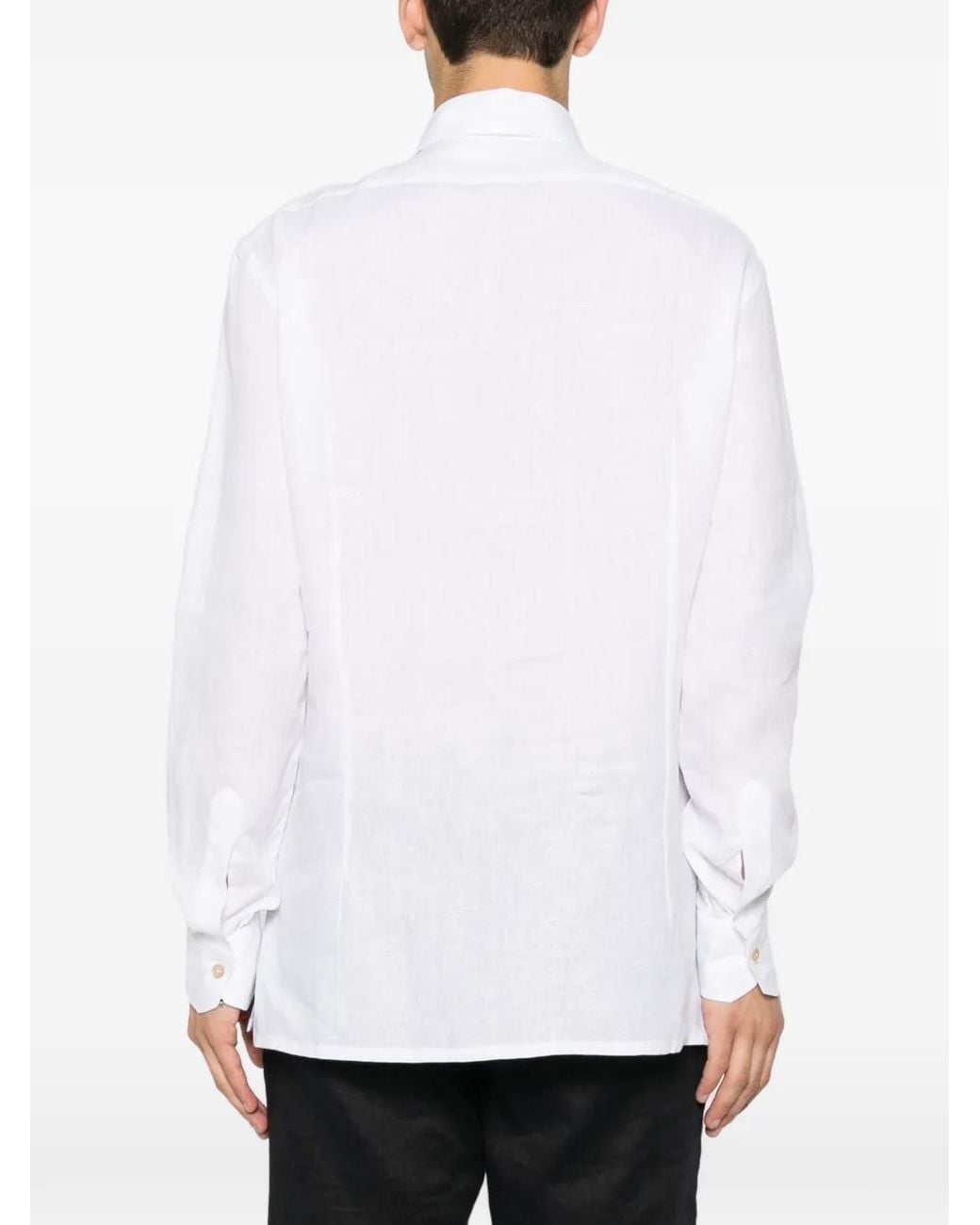 Kiton White Long-Sleeve Shirt for men