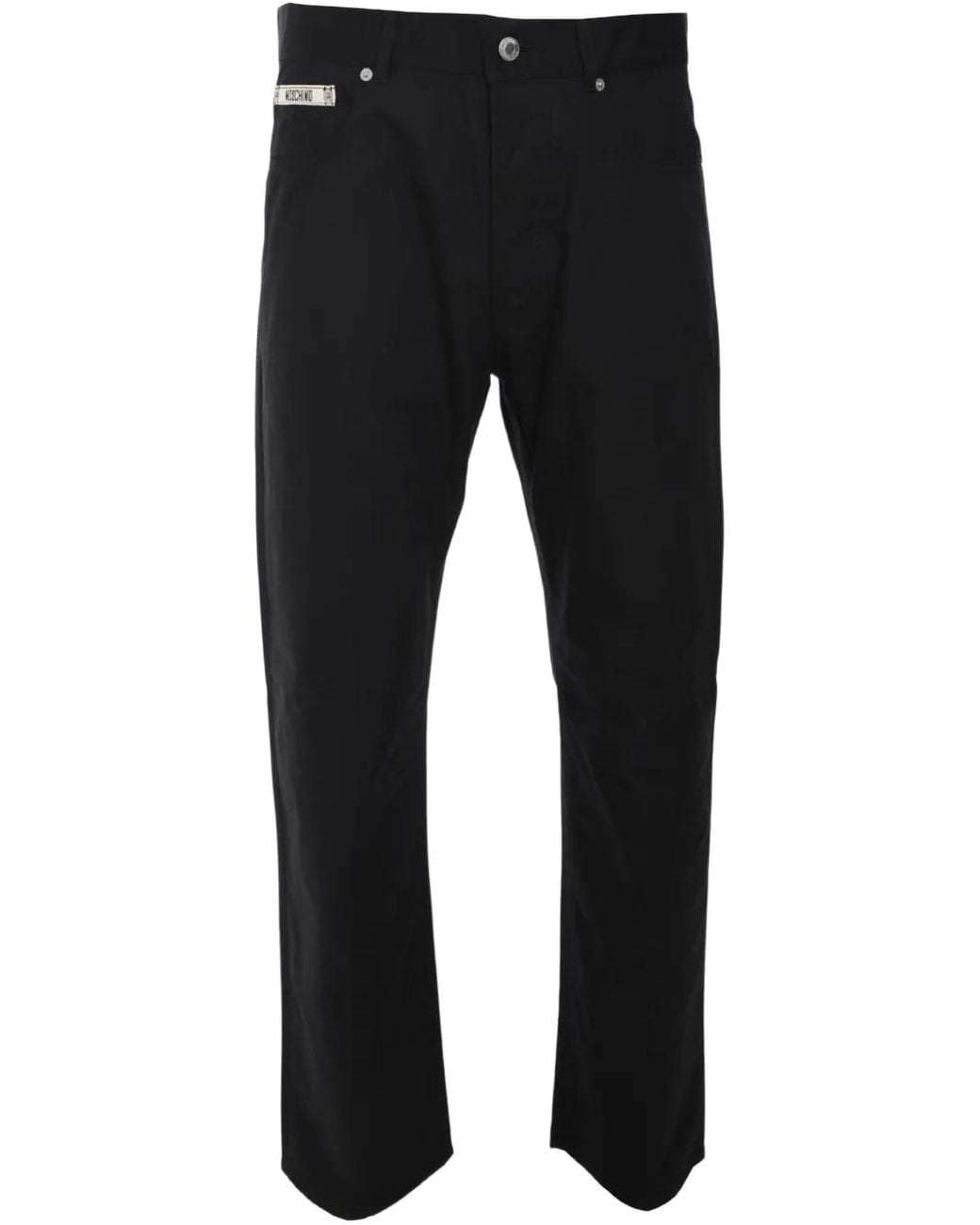 Moschino Black Straight-Leg Trousers for men