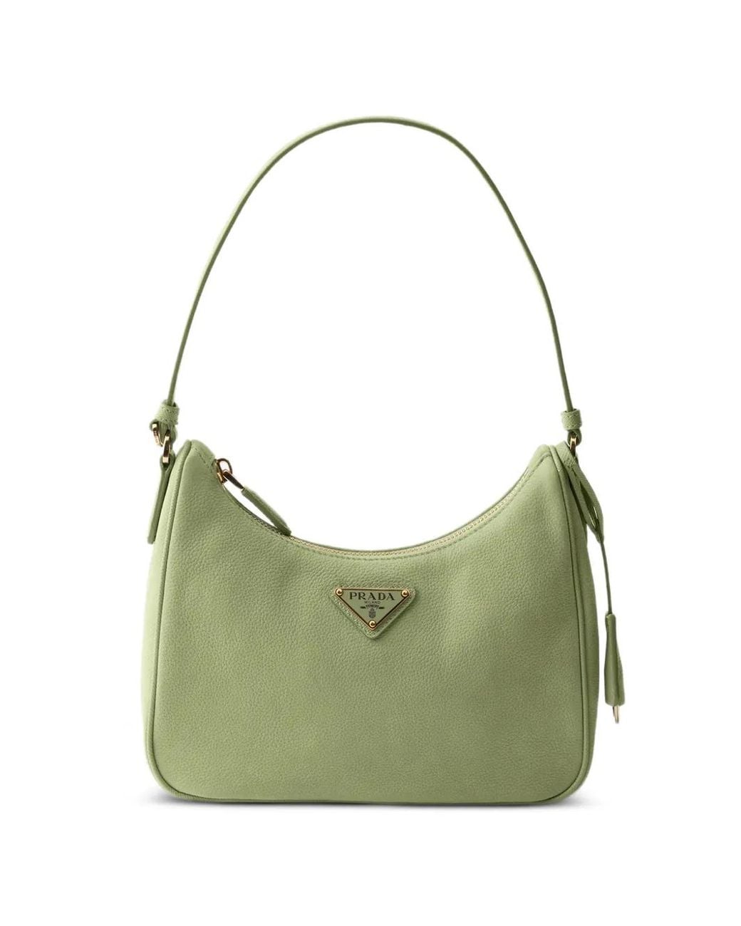Prada Green Re-Edition 2005 Nubuck And Saffiano-Leather Mini Bag