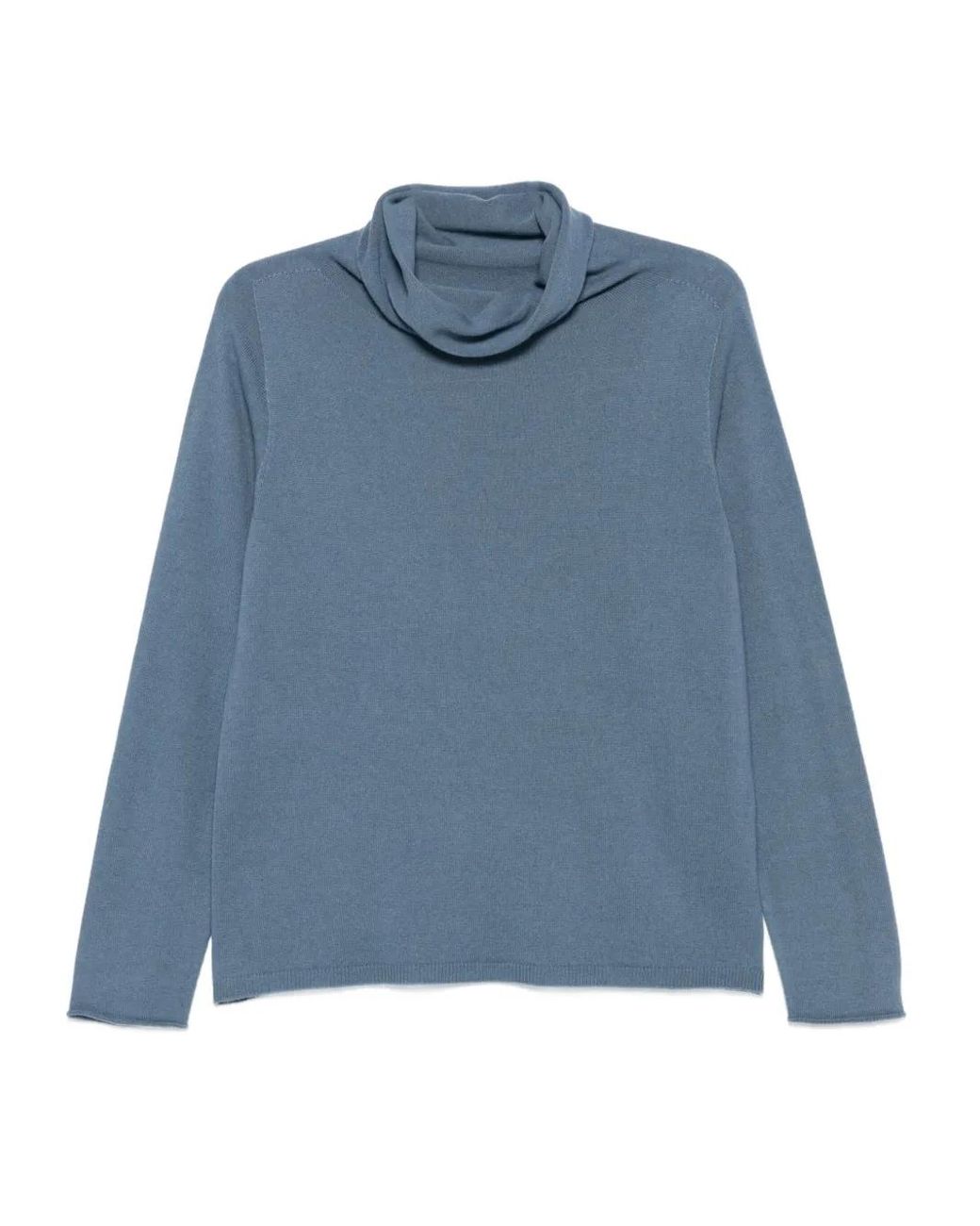 Le Tricot Perugia Blue Turtleneck Sweater